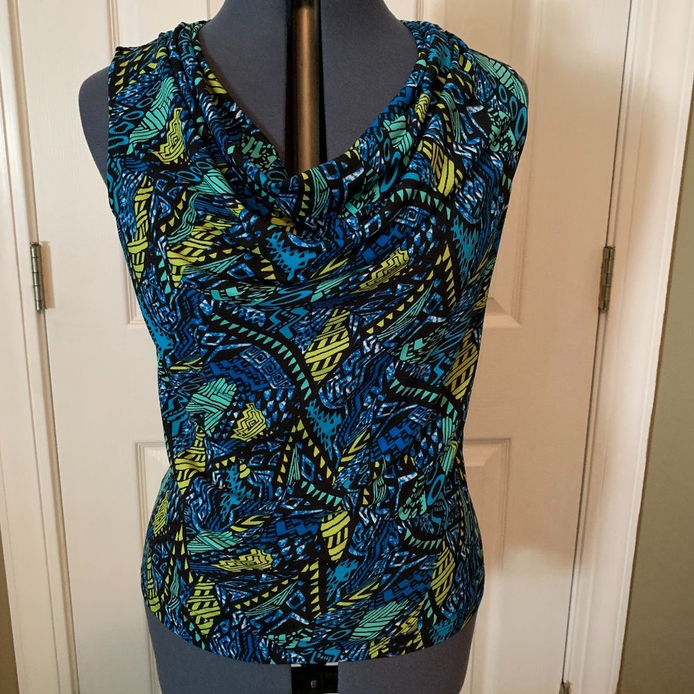 Evan-Picone, Knit Top, Size L, Abstract Print